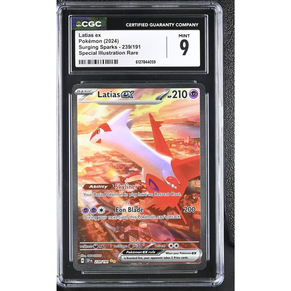 CGC 9 MINT Latias ex 239/191 Pokémon Surging Sparks Special Illustration Rare